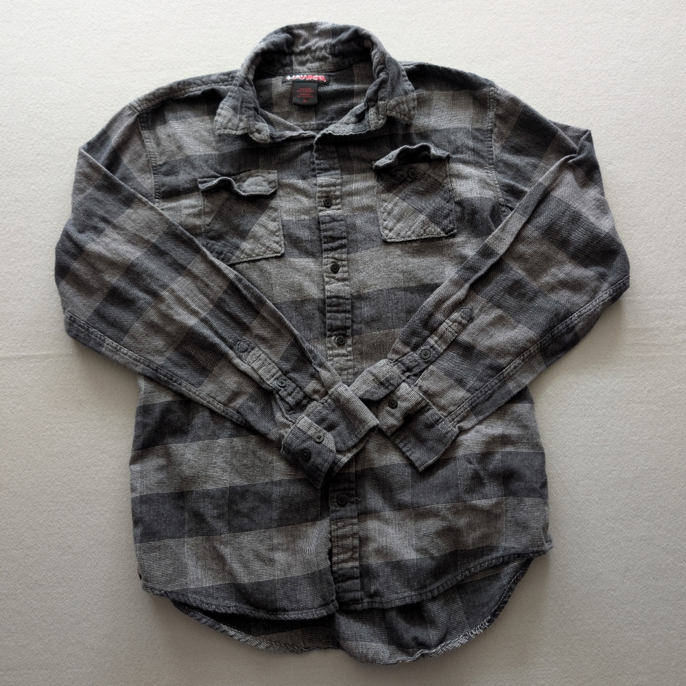 Tony Hawk 100% Cotton Plaid Flannel Button Up Skater Gorpcore Y2K Grunge XL